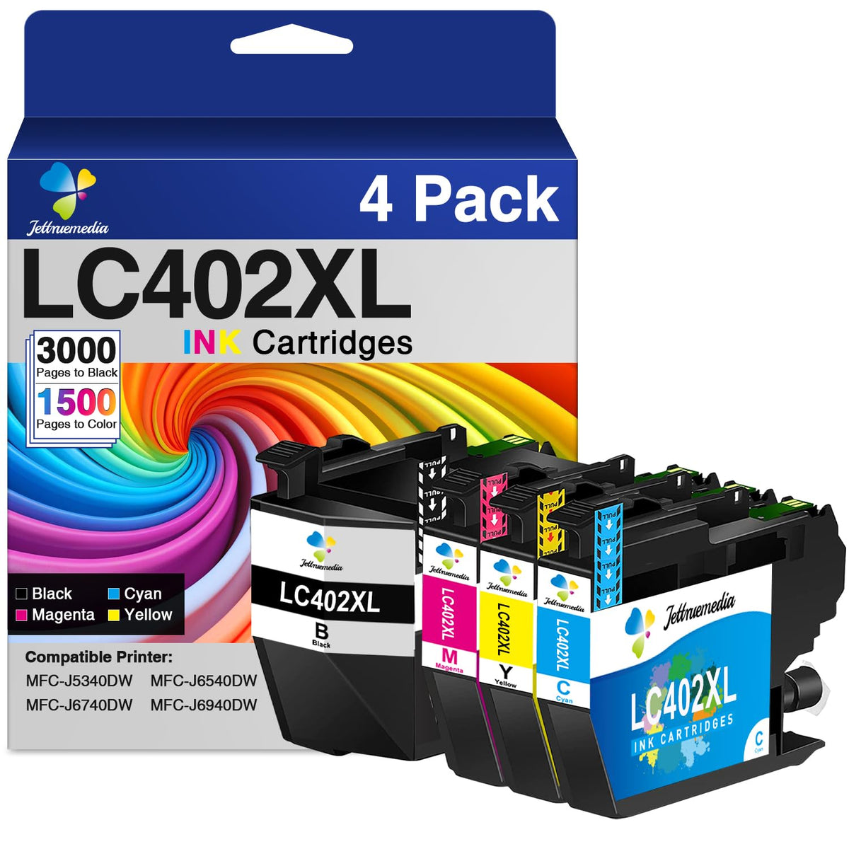 LC402XL LC402 Replacement for Brother LC402XL Ink Cartridges
