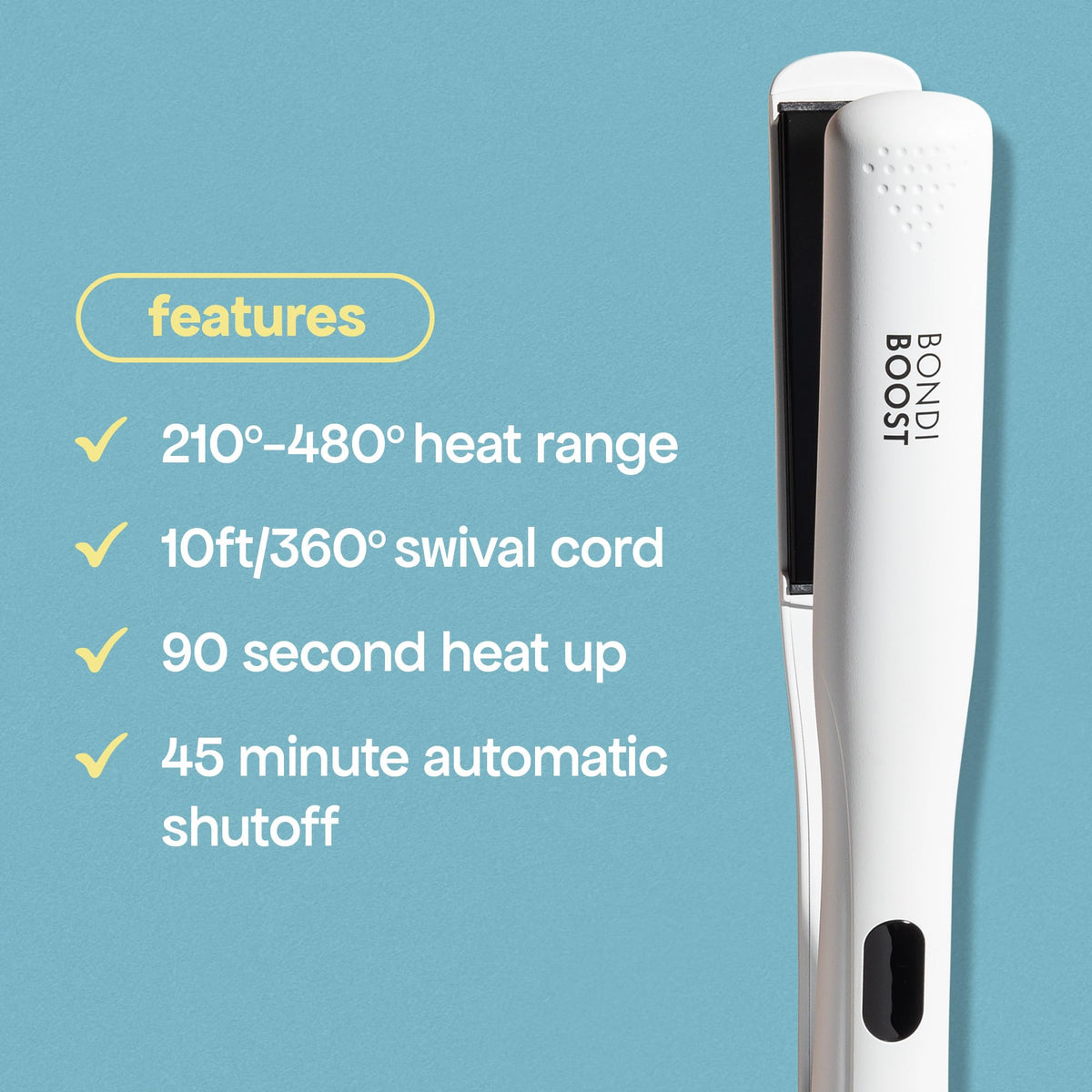 Aloe Plated Flat Iron, 1 Inch