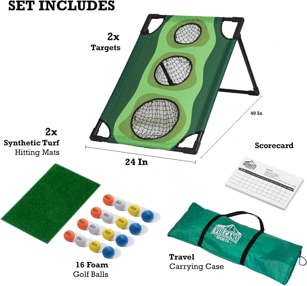 Par 1 Backyard Golf Cornhole Game, Golf Gifts for Men, Golf Accessories for Men, Golf Chipping Game, Golf Equipment