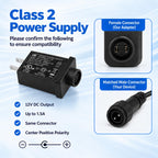 12V 18W Class 2 Power Supply, IP44 Replacement Yard Inflatable Adapter