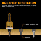 5/32" x 3/8" Carbide Tipped Countersink Bit with Depth Stop