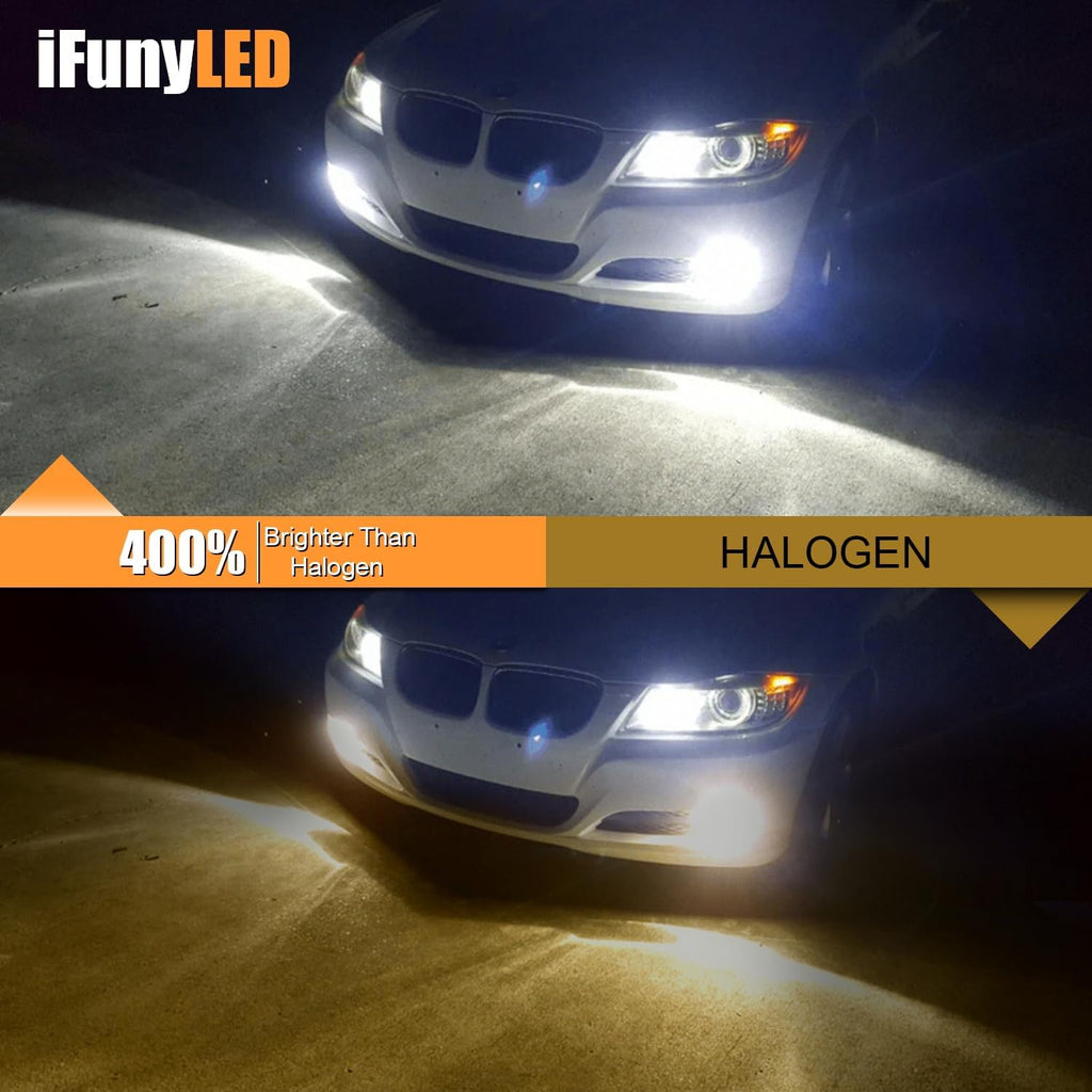 9006 HB4 LED Fog Light Bulbs, Super Bright 6500K Cool White, Plug and Play, Replacement Fog Lights for Car Truck SUV