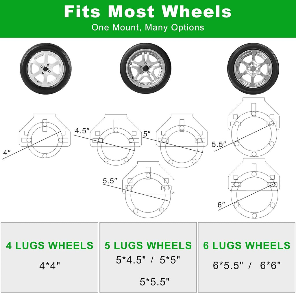 Heavy Duty Spare Tire Carrier Mount Trailer RV Camper Tire Holder