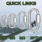 2.36IN Quick Link, Heavy Duty Chain Link (Silver,8PCS)