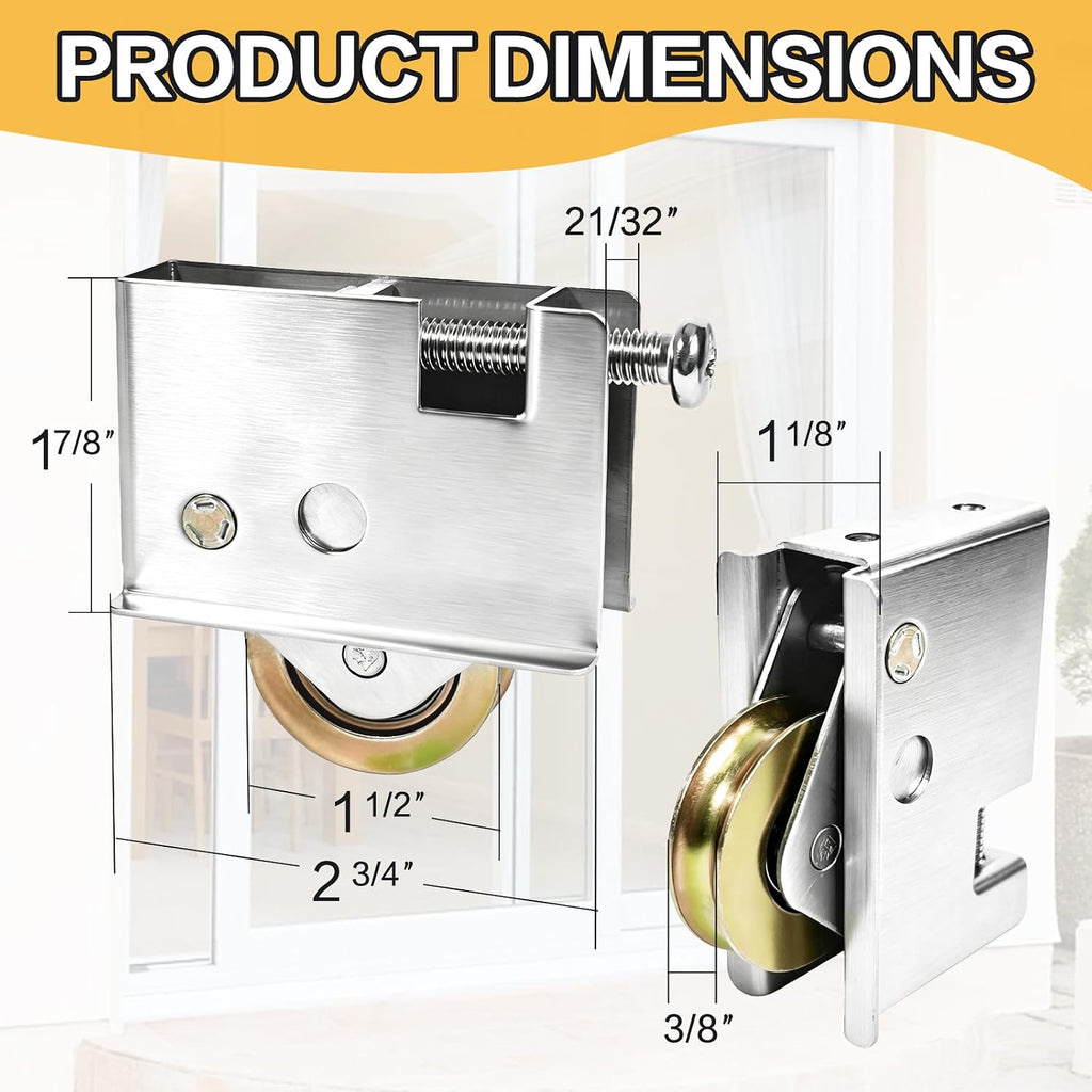 0C5Y00P0 Sliding Door Rollers ReplacementCompatible with Pella 1992-Present