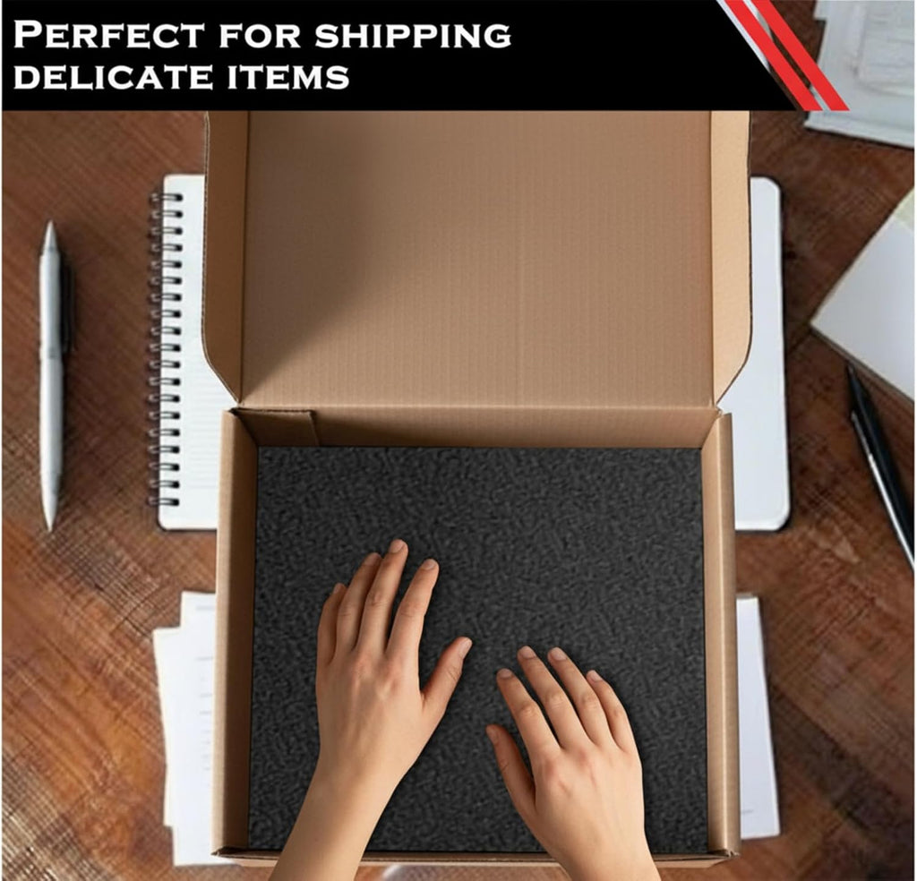8 Pcs Polyethylene Foam Sheet, 12 x 12 x 0.5 Inch, Black