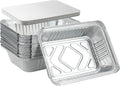 25Pack Disposable Aluminum Foil Pans with Lids 8.5x6.3-2.25LB