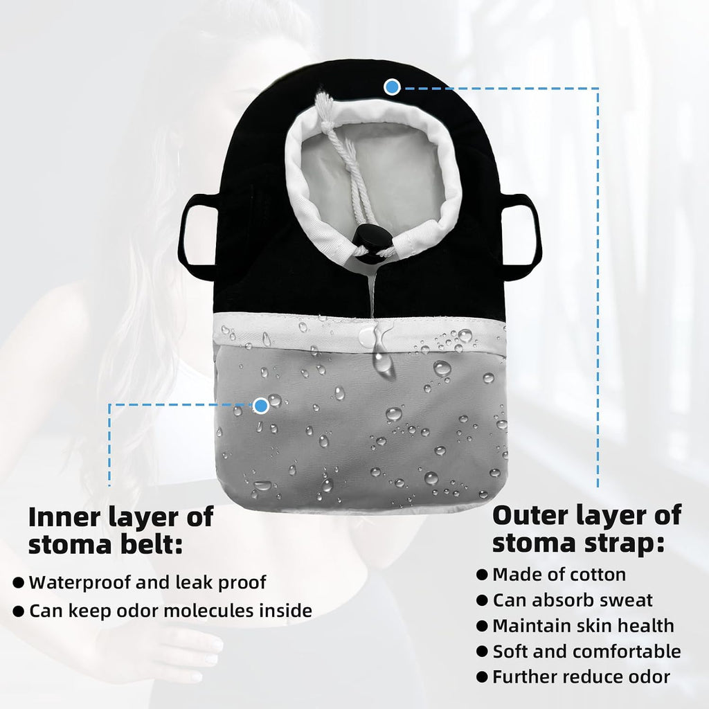 Ostomy Bag Covers, Ostomy Belt for Men & Women, Liner Waterproof Colostomy Bag Covers With Adjustable Opening