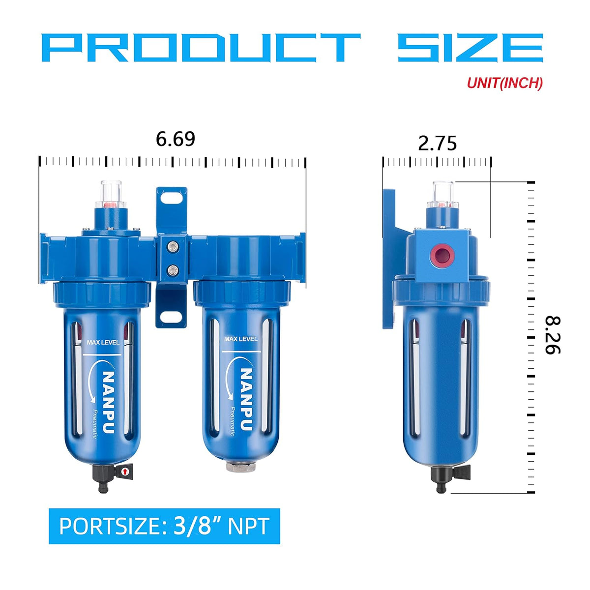 NANPU Zinc Alloy Coalescing Filter & Desiccant Dryer System