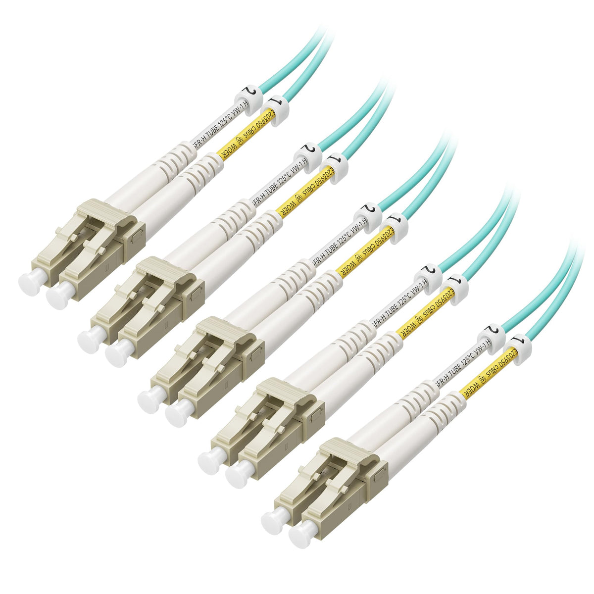5-Pack 40Gb OM3 LC to LC Fiber Optic Cable, 3.3ft / 1m
