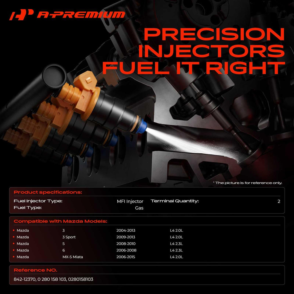 A-Premium Fuel Injectors Compatible with Mazda