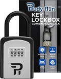 Key Lock Box for Outside – Small Outdoor Lockbox for Keys with Code, 4-Digit Combination Hidden Safe to Hide a Key