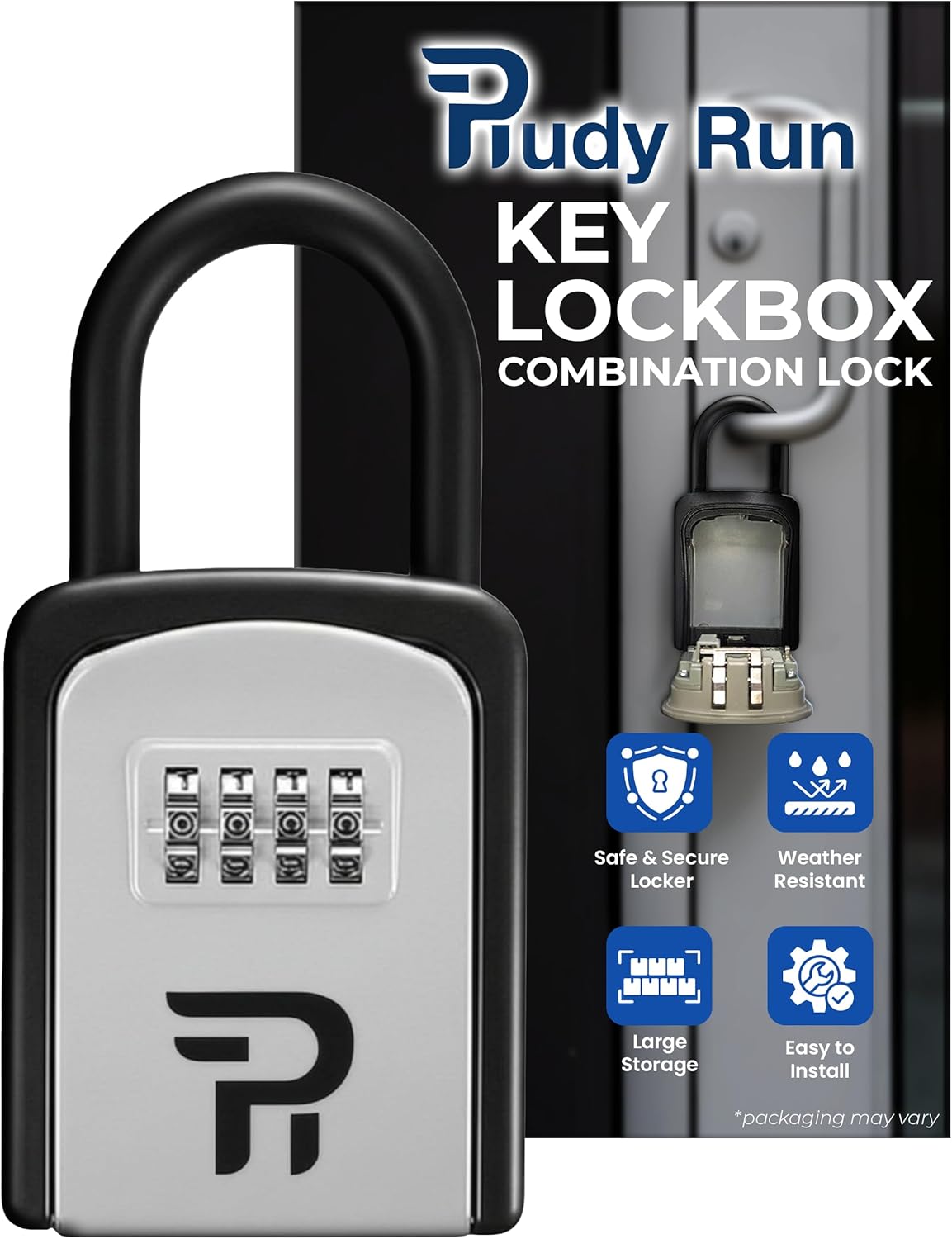 Key Lock Box for Outside – Small Outdoor Lockbox for Keys with Code, 4-Digit Combination Hidden Safe to Hide a Key