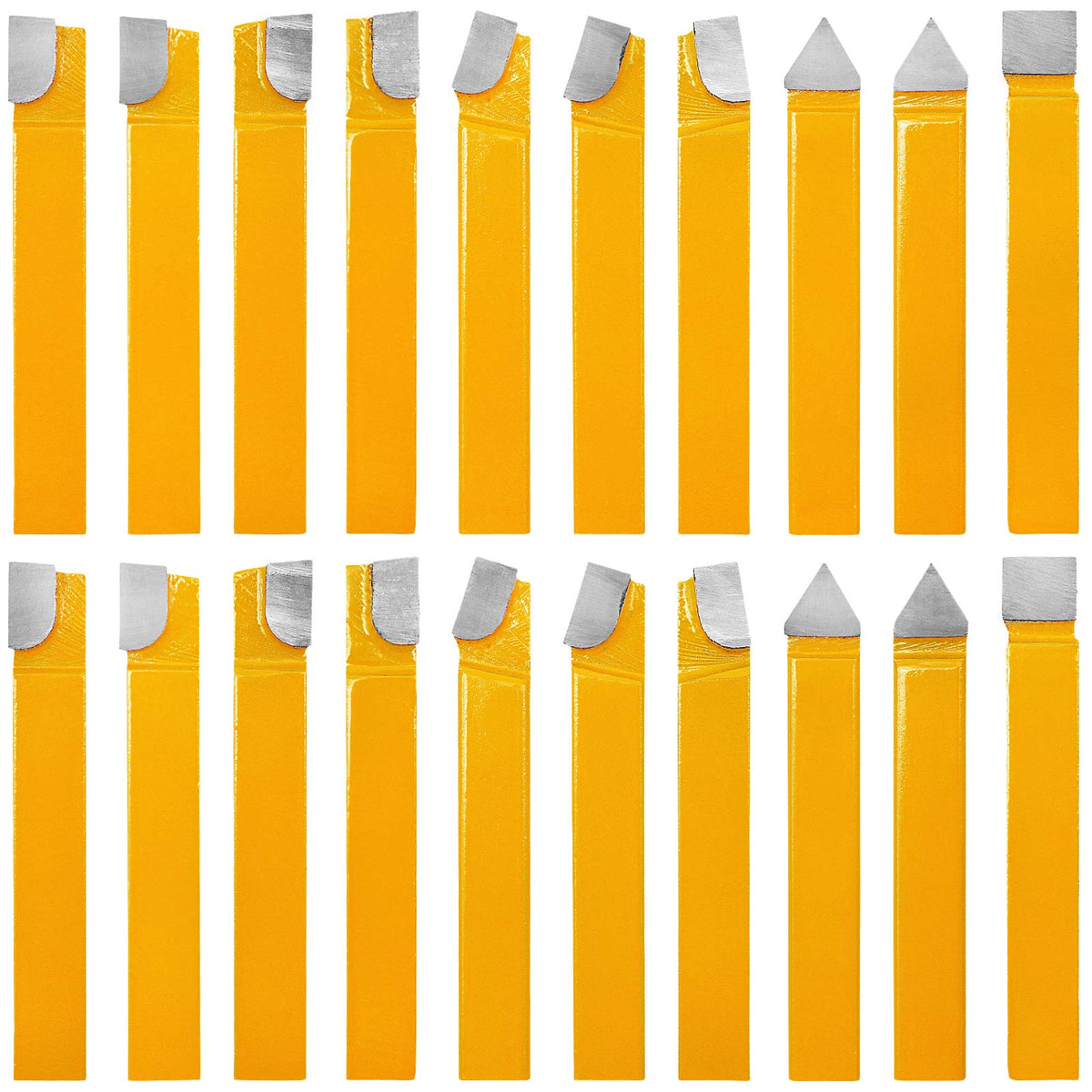 20 pc 1/2"Carbide Tip Tipped Cutter Tool Bit Cutting Set