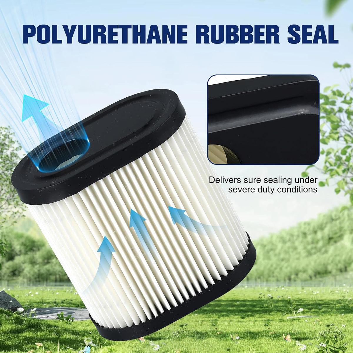 Powtol Recycler 22 Air Filter Replace Tecumseh 36905 751-11122 2 Pack