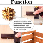 Mortise Gauge Woodworking Marking Gauge Ebony Mortise Square Gauge 6.4 Inches Sliding Mark Scraper Marker Measuring