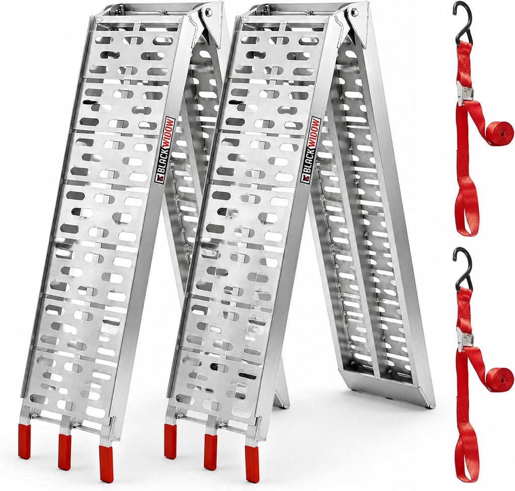 Aluminum Folding ATV Loading Ramps, 1,500 lb, 7 Ft 5 in, 2-Pack