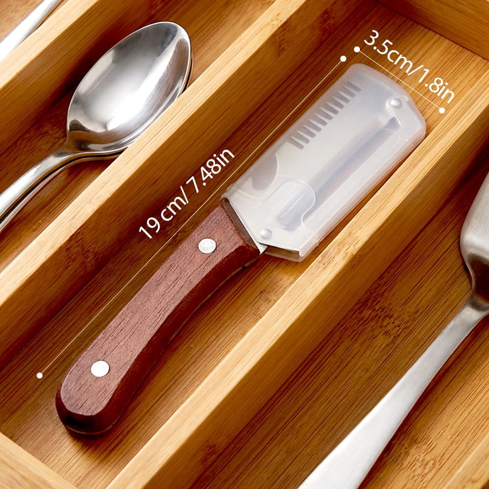 Premium Vegetable Peeler with Wooden Handle and Bottle Opener, Multi-Functional Vegetable Peeler for Kitchen, Kitchen