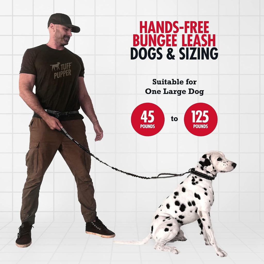 Hands Free Bungee Dog Leash, Waist Belt for Running & Walking