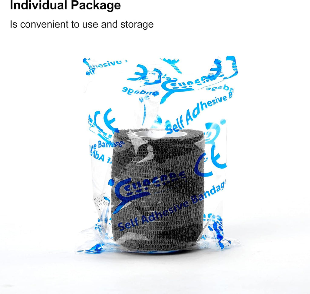 Self Adhesive Bandage Wrap Tattoo Grip Tape 2 inch x 5 Yards Cohesive Bandage Wrap Medical Wrap for Sports & First