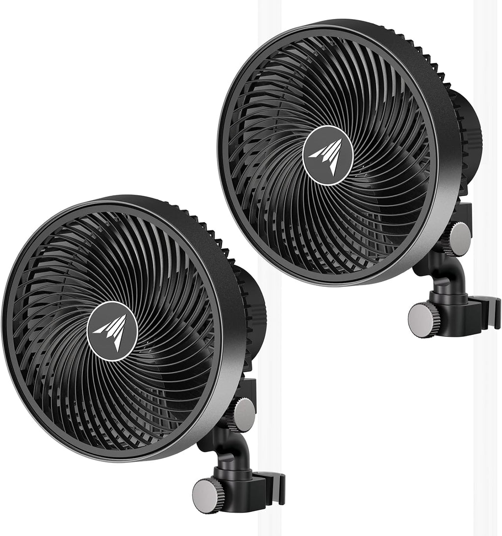 AC Infinity CLOUDRAY S9 Grow Tent Oscillating Clip Fan 9”, 2-Pack