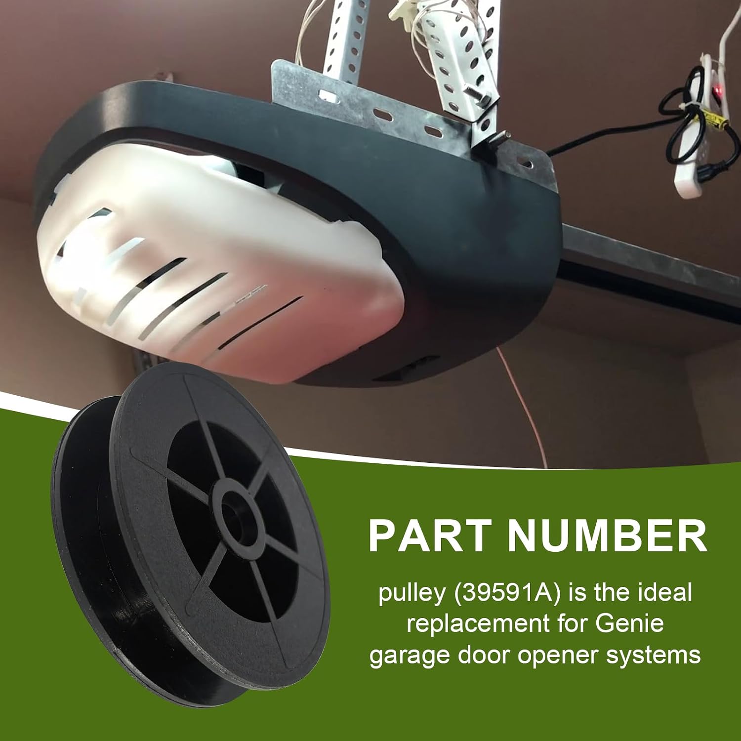 Garage Door Opener Pulley, Replacement for Genie 39591A 39591 Parts