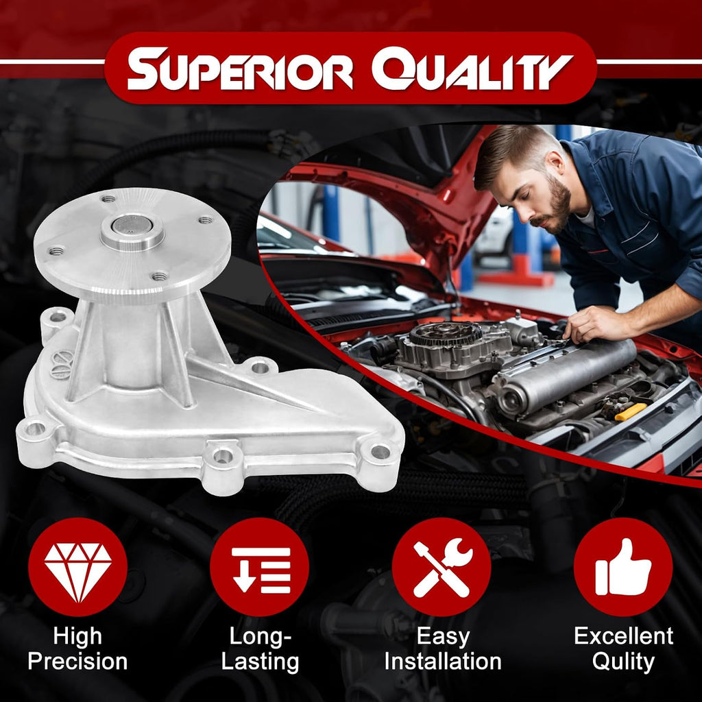 Engine Water Pump with Gasket, Compatible with Hyundai ＆ Kia