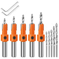 Lytool Countersink Drill Bit Set 5Pcs for Woodworking(2.8-4mm)