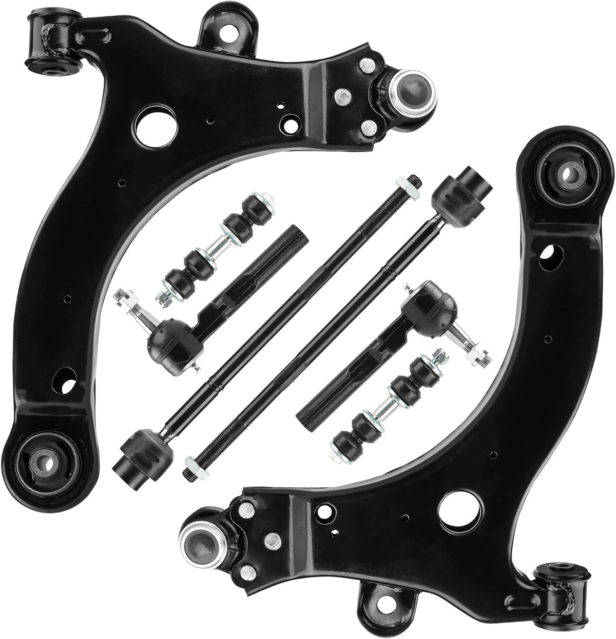 Front Lower Control Arms w/Ball Joints Sway Bar End Links Tie Rods Suspension Kit for Chevy Impala 00-13,Buick Allure/Lacrosse 05-09,Regal 97-04,Century 97-05,Monte Carlo 00-07, Grand Prix 04-08(8pc)