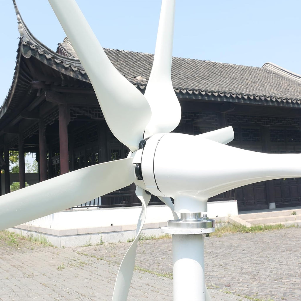 Wind Turbine Generator 400W 12V 6-Blade Wind Power Generator with Mppt Charge Controller,RV Wind Power Generator, Off