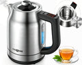 Electric Kettle with Temperature Control, 1.7L 1500W Stainless Steel Tea Kettle, 13 Preset Temperatures, LED Display