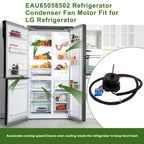 EAU65058502 Refrigerator Condenser Fan Motor Compatible with LG Fridge
