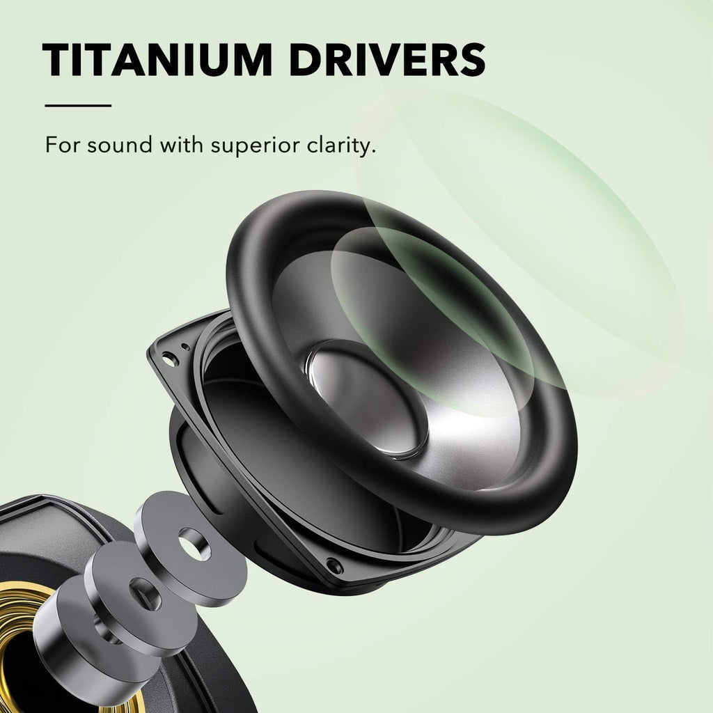 Anker Motion Boom Waterproof Bluetooth Speaker with Titanium Drivers, BassUp Technology, IPX7, 24H Playtime, App