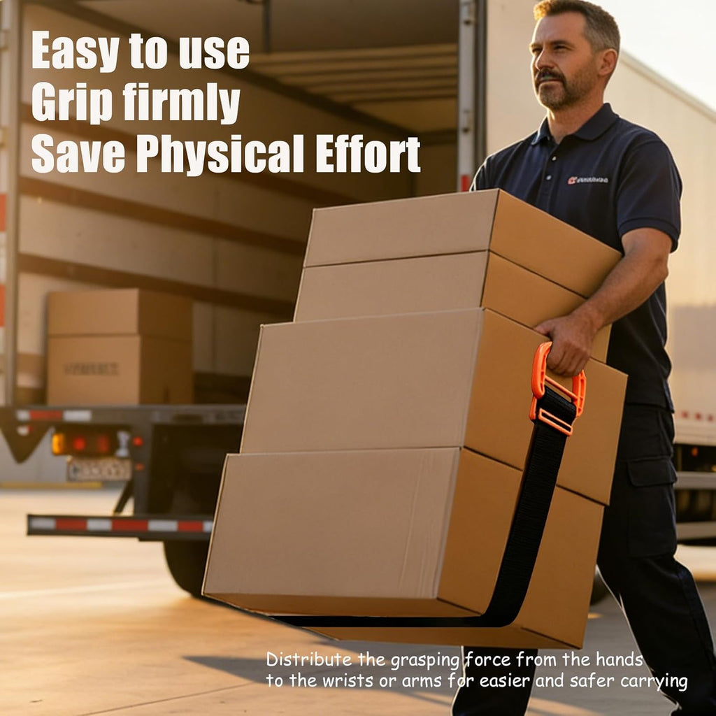 Single Person Moving Lifting Strap, Heavy Duty Furniture Moving Belt with Comfort ABS Handle, Adjustable Length