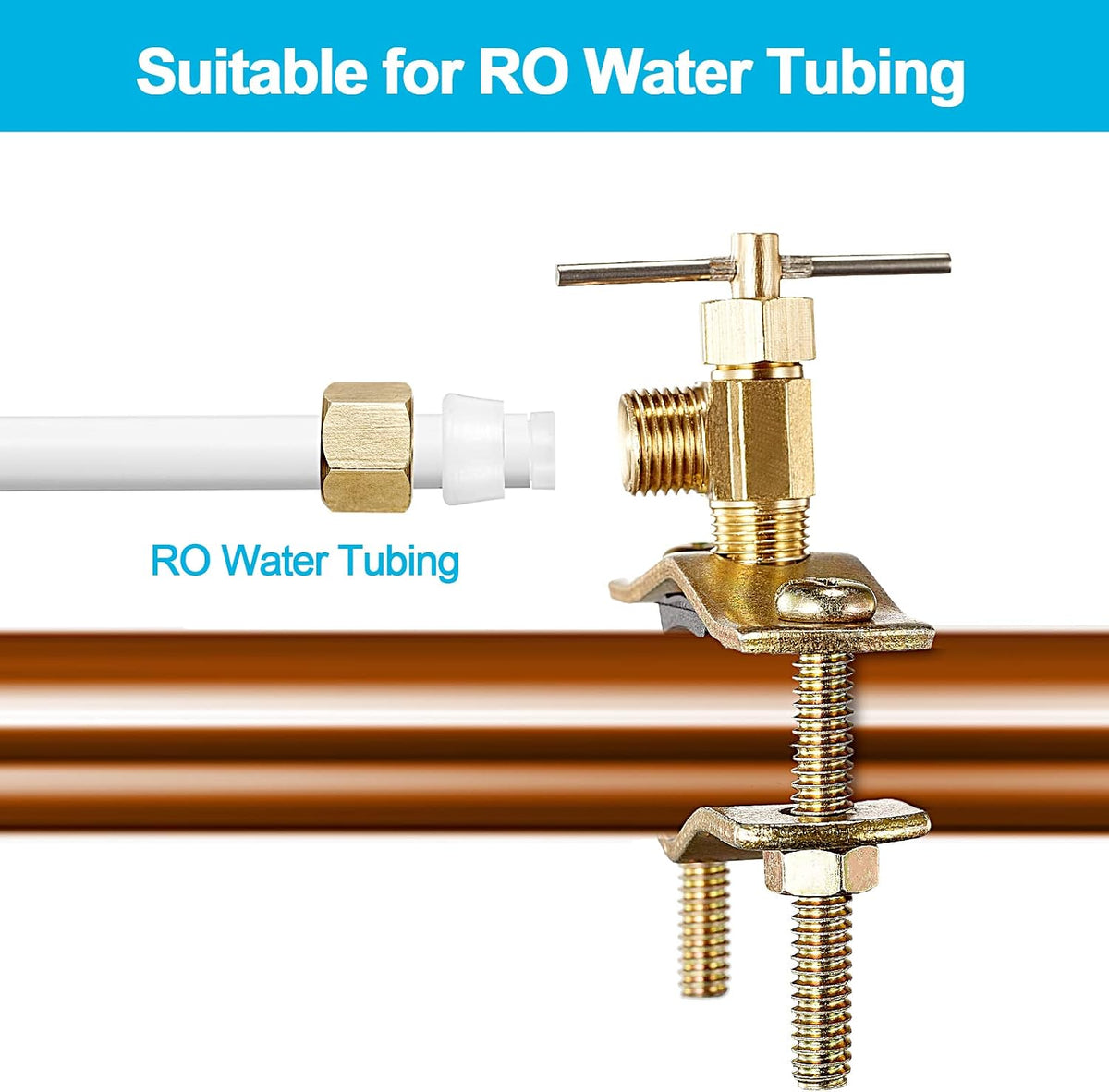Self Piercing Saddle Valve - 1/4" Outlet,For Getting Water on Copper Pipe