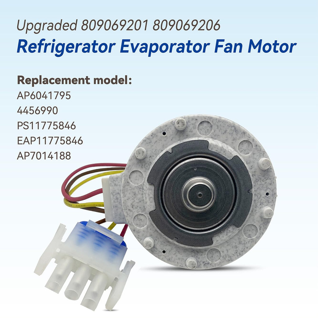 809069206 809069201 Refrigerator Evaporator Fan Motor Compatible with Frigidaire, Kenmore, Electrolux, Replaces AP7014188, 4456990, AP6041795, PS11775846, EAP11775846