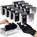 Black Nitrile Disposable Gloves Exam Gloves 3.2mil 1000PCS(Medium)