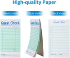 20 Pack/1000 Tickets Guest Checks Books for Servers, Green