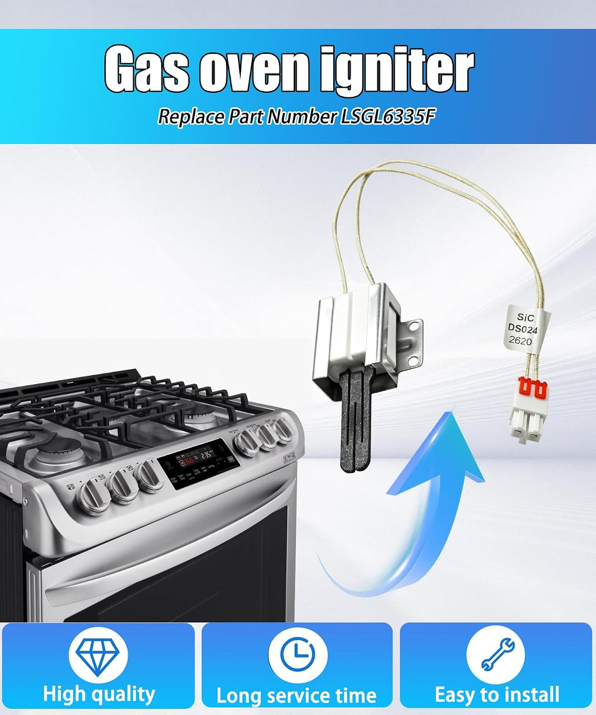 LSGL6335F LSG4511ST LRGL5823S Gas Oven Igniter