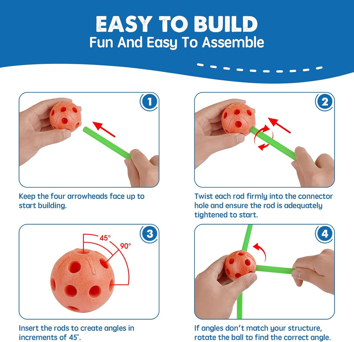 Fort Building Kit for Kids Ages 4-12, STEM Building Toy