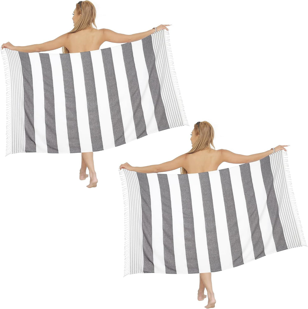Beach Towel 2 Pack,Sand Free Beach Towels Oversized 39 x 72 | Turkish Beach Towel Quick Dry Towel,Lightweight Pool