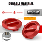 NICECNC Red 2pcs Aluminum RZR Floor Drain Plug