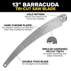 Jameson SB-13TE 13-inch Barracuda Tri-Cut Replacement Blade for Pole and Hand Saws