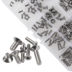 150Pcs 304 Stainless Steel Flat Head Torx Security Machine Screws Tamper Resistant Screw Assortment Set, M3 M4 M5