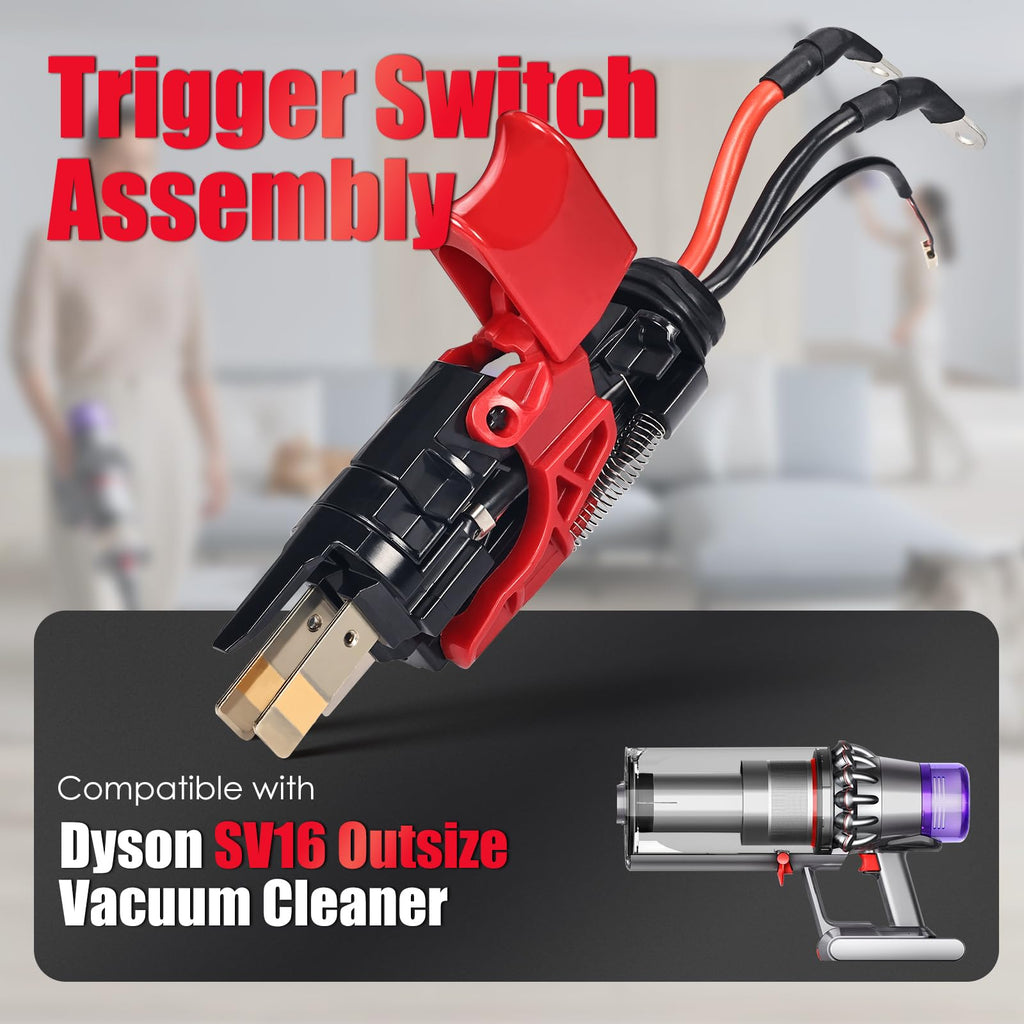 Plastic Trigger Switch Assembly Compatible with Dyson V11 Outsize （SV16）Vacuum Cleaner, Power Button Replacement Parts