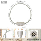 Magnetic Curtain Tiebacks - Rope Tiebacks for Curtains & Drapes, Decorative Window Holdbacks (8 Pack, Grey)