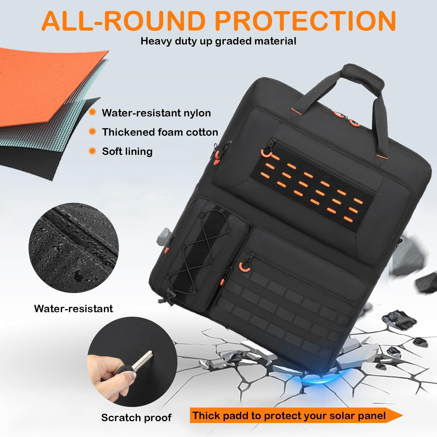 Tactical Solar Panel Carrying Bag Jackery SolarSaga 100W / 100X / 200W | Solar Panel Storage Bag with Protective