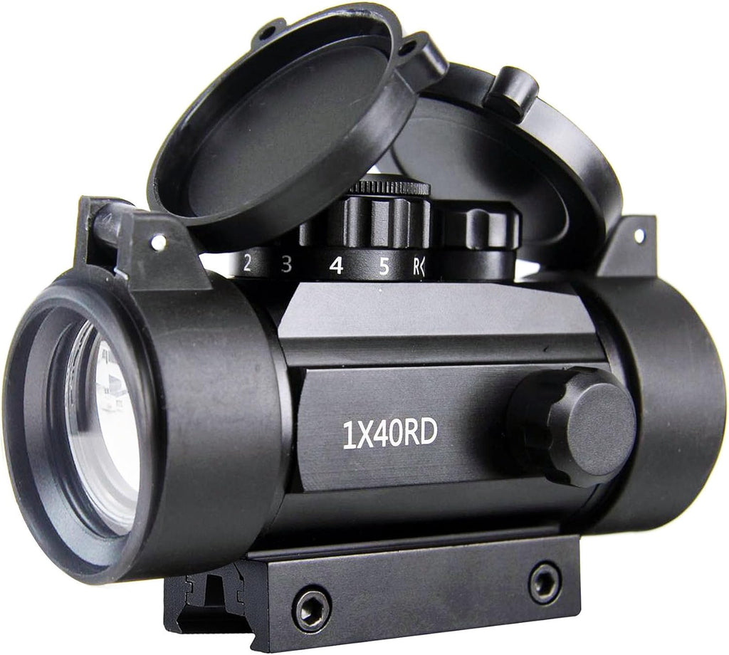 KASENTE 1x40 Red Green Dot Sight Rifle Scope with 20mm / 11mm Picatinny Dovetail Rail Mount