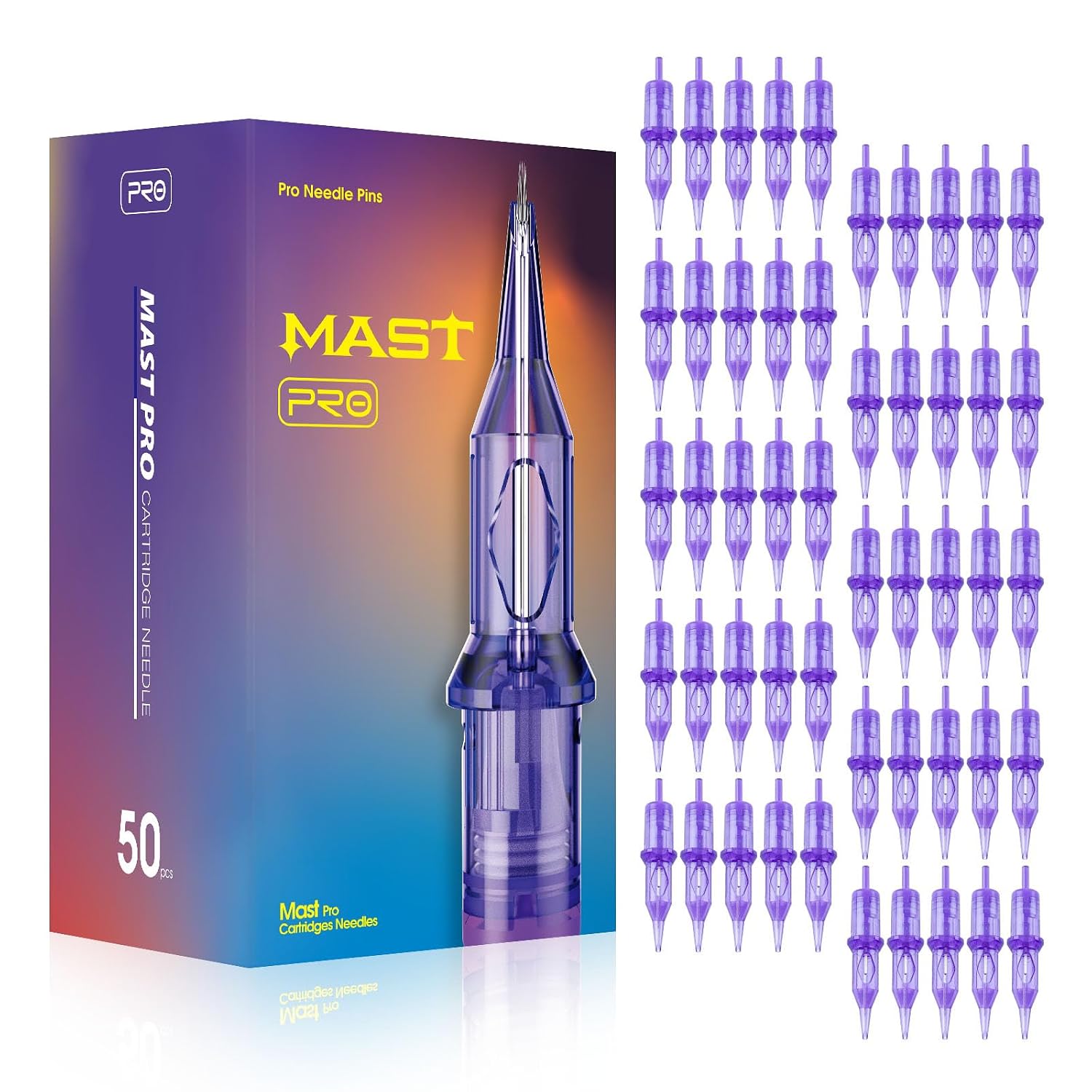 Needles Assorted 50Pcs Tattoo Cartridge Needles Round Liner