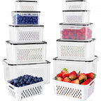Fruit Storage Containers for Fridge with Removable Colander 10